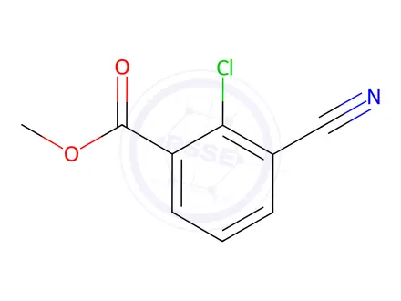 Chemical structure of Benzoic acid, 2-chloro-3-cyano-, methyl ester