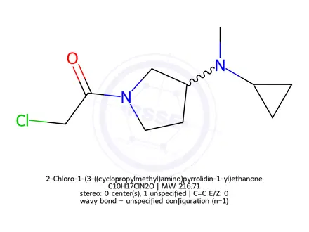 Chemical structure of 2-Chloro-1-(3-((cyclopropylmethyl)amino)pyrrolidin-1-yl)ethanone