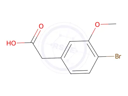 Chemical structure of 2-(4-Bromo-3-methoxyphenyl)acetic acid