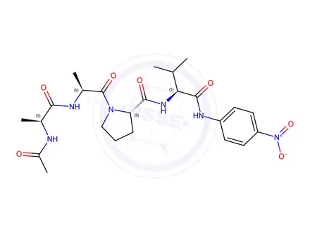 Chemical structure of AC-ALA-ALA-PRO-VAL-PNA