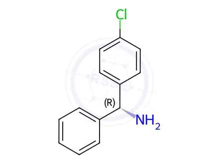 Chemical structure of (R)-(+)-(4-chloro phenyl)phenyl methyl amine