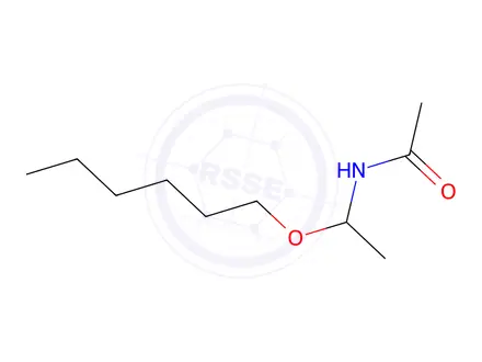 Chemical structure of Acetamide, N-[1-(hexyloxy)ethyl]-