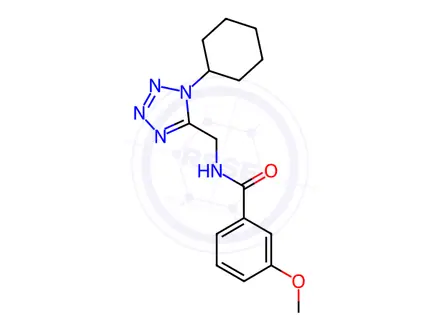 Chemical structure of N-((1-Cyclohexyl-1H-tetrazol-5-yl)methyl)-3-methoxybenzamide