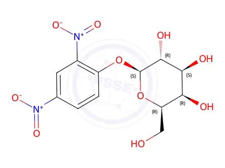 Chemical structure of 2',4'-Dinitrophenyl beta-D-galactopyranoside