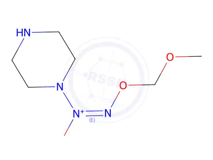 Chemical structure of Piperazine, 1-[(methoxymethoxy)-NNO-azoxy]-(9CI)