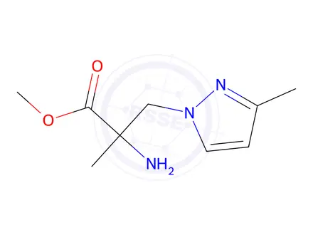 Chemical structure of Methyl 2-amino-2-methyl-3-(3-methyl-1h-pyrazol-1-yl)propanoate