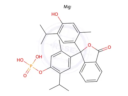 Chemical structure of Thymolphthalein Monophosphate Magnesium Salt