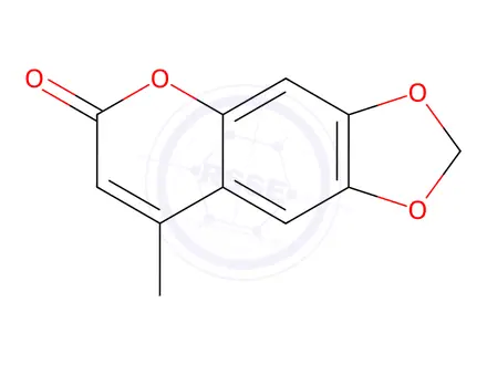 Chemical structure of 4-Methyl-6,7-methylenedioxycoumarin