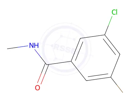 Chemical structure of 3-Bromo-5-chloro-N-methyl-benzamide