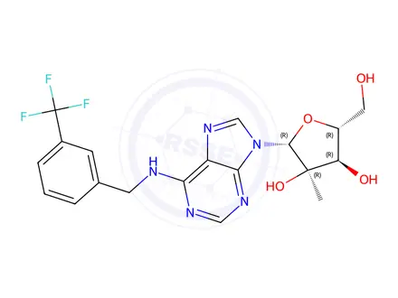 Chemical structure of N6-(3-Trifluoromethylbenzyl)-2'-C-methyl adenosine