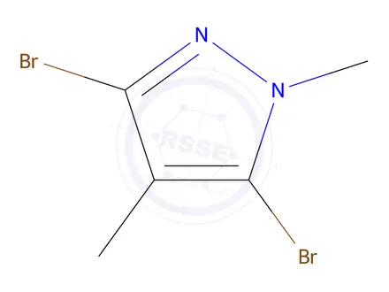 Chemical structure of 3,5-Dibromo-1,4-dimethyl-1H-pyrazole