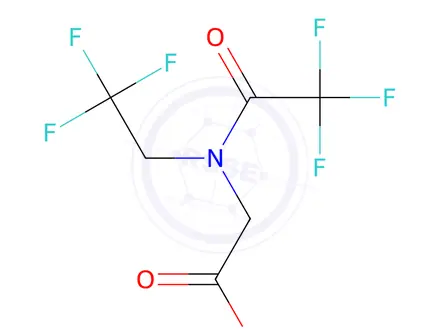 Chemical structure of n-(2,2,2-Trifluoroacetyl)-n-(2,2,2-trifluoroethyl)glycine