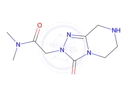 Chemical structure of N,N-dimethyl-2-{3-oxo-2H,3H,5H,6H,7H,8H-[1,2,4]triazolo[4,3-a]piperazin-2-yl}acetamide