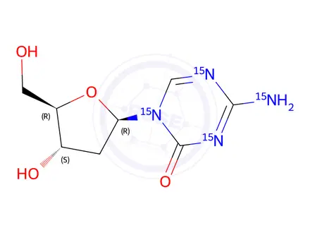 Chemical structure of 5-Aza-2'-deoxy cytidine-15N4