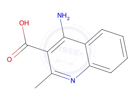 Chemical structure of 4-Amino-2-methylquinoline-3-carboxylic acid