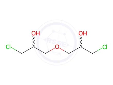 Chemical structure of 3,3`-dichloro-1,1`-oxy-bis-propan-2-ol