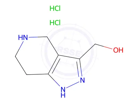 Chemical structure of (4,5,6,7-tetrahydro-1H-pyrazolo[4,3-c]pyridin-3-yl)methanol dihydrochloride