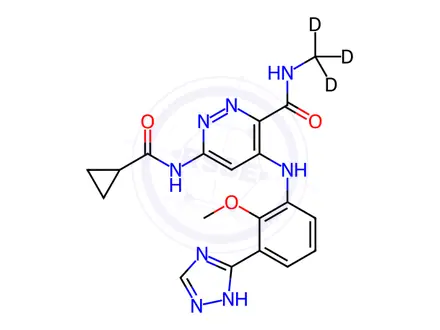 Chemical structure of Deucravacitinib Impurity 18-d3 (BMT-153261)