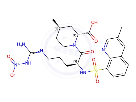 Chemical structure of N-Nitro-1,2,3,4-tetradehydro Argatroban