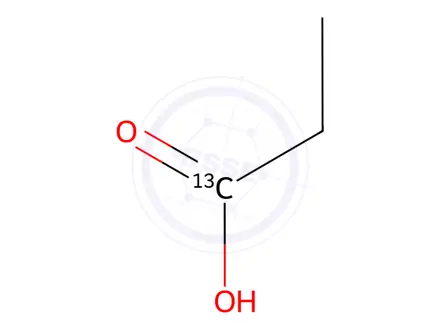 Chemical structure of Propionic Acid-13C