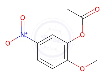 Chemical structure of 2-Methoxy-5-nitrophenyl Acetate
