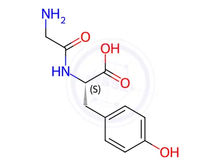 Chemical structure of Glycyl tyrosine