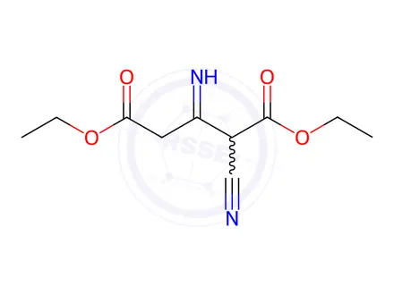Chemical structure of Diethyl 2-Cyano-3-Iminopentanedioate