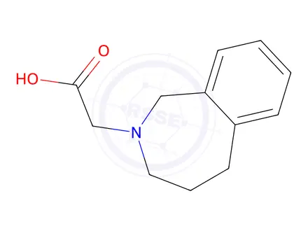 Chemical structure of 2-(1,3,4,5-Tetrahydro-2H-benzo[c]azepin-2-yl)acetic acid