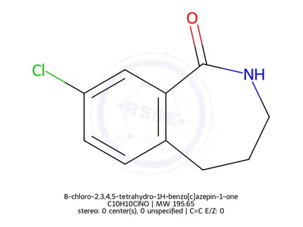 Chemical structure of 8-chloro-2,3,4,5-tetrahydro-1H-benzo[c]azepin-1-one