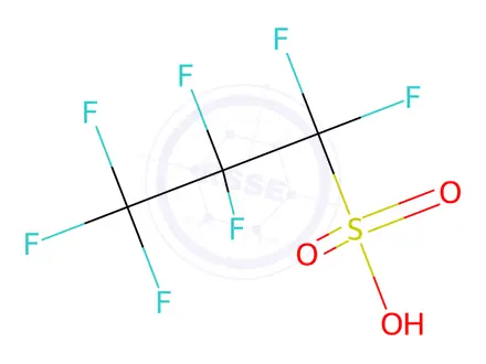 Chemical structure of Perfluoropropanesulfonic acid