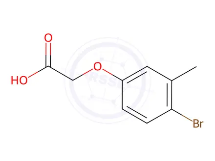 Chemical structure of 2-(4-Bromo-3-methylphenoxy)acetic acid