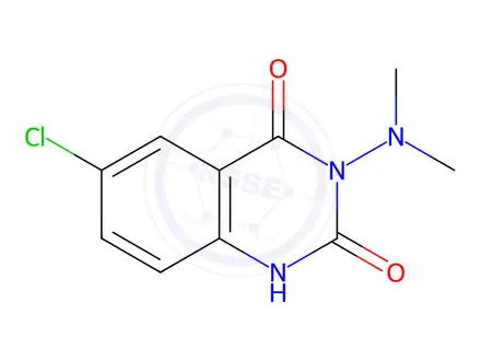 Chemical structure of 6-Chloro-3-(dimethylamino)-2,4(1H,3H)-quinazolinedione