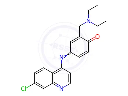 Chemical structure of 4-[(7-Chloro-4-quinolinyl)imino]-2-[(diethylamino)methyl]-2,5-cyclohexadien-1-one