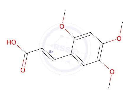 Chemical structure of (E)-3-(2,4,5-Trimethoxyphenyl)acrylic acid
