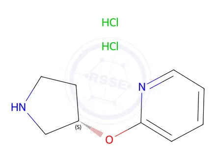 Chemical structure of (S)-2-(Pyrrolidin-3-yloxy)pyridine Dihydrochloride