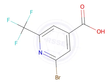 Chemical structure of 2-Bromo-6-(trifluoromethyl)isonicotinic acid