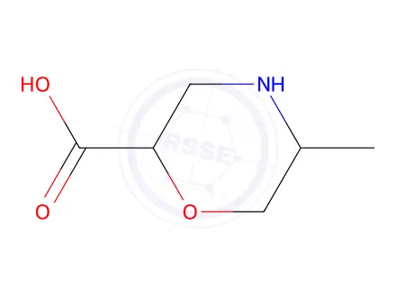 Chemical structure of 5-methylmorpholine-2-carboxylic acid