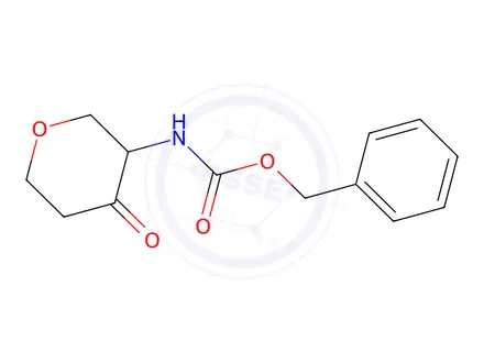 Chemical structure of Benzyl (4-oxotetrahydro-2H-pyran-3-yl)carbamate