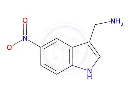 Chemical structure of (5-nitro-1H-indol-3-yl)methanamine
