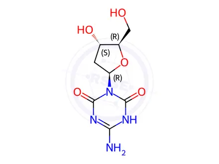 Chemical structure of 5-Aza-2'-deoxy-6-oxo Cytidine