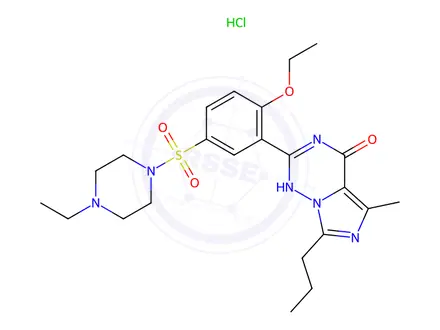 Chemical structure of Vardenafil hydrochloride