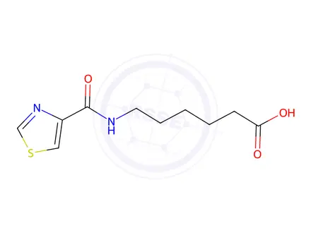 Chemical structure of 6-(Thiazole-4-carboxamido)hexanoic acid