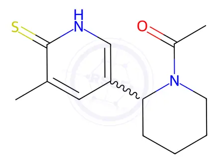 Chemical structure of 1-(2-(6-Mercapto-5-methylpyridin-3-yl)piperidin-1-yl)ethanone