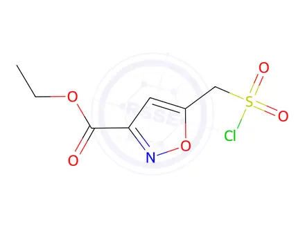 Chemical structure of ethyl 5-[(chlorosulfonyl)methyl]-1,2-oxazole-3-carboxylate