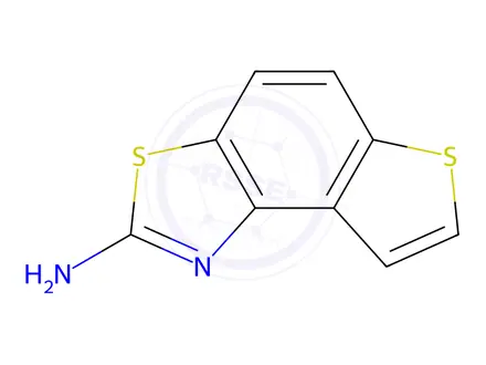 Chemical structure of Thieno[3,2-e]benzothiazol-2-amine (9CI)