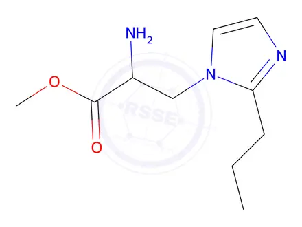 Chemical structure of Methyl 2-amino-3-(2-propyl-1h-imidazol-1-yl)propanoate