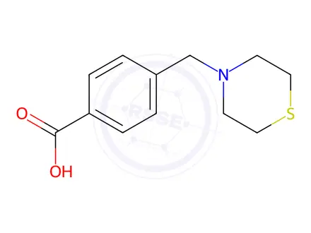 Chemical structure of 4-(Thiomorpholin-4-ylmethyl)benzoic acid