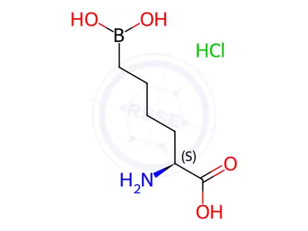 Chemical structure of 2(S)-Amino-6-boronohexanoic Acid Hydrochloride