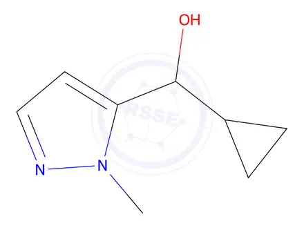 Chemical structure of Cyclopropyl(1-methyl-1H-pyrazol-5-yl)methanol