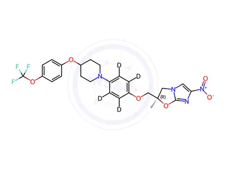 Chemical structure of Delamanid-[D4]